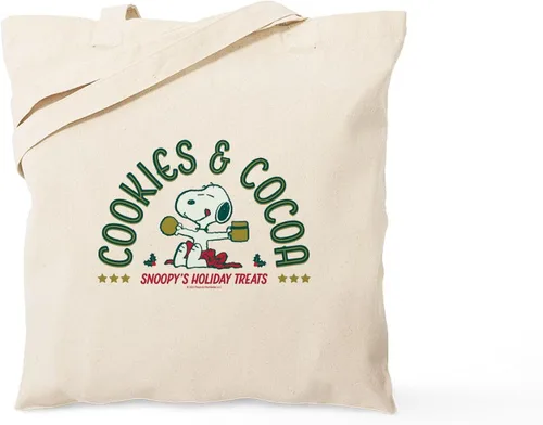 Vista 9 de CafePress Snoopy Another Cocoa Please - Bolsa reutilizable de lona color beige natural