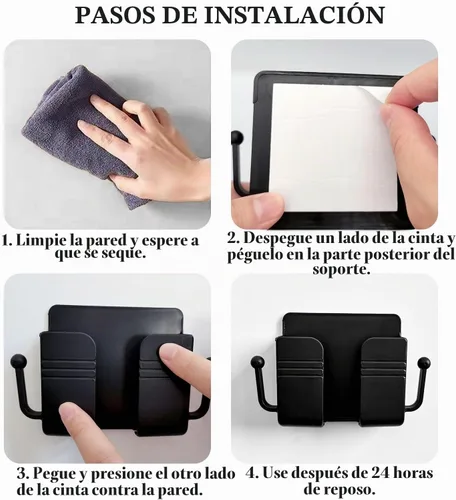 Vista 3 de BlingKingdom - Soporte de pared adhesivo para teléfono con orificio