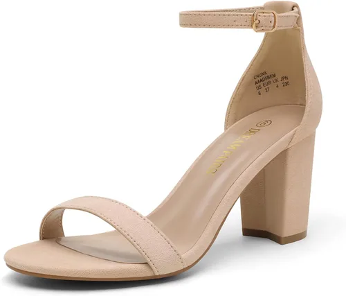 Vista 23 de DREAM PAIRS - Sandalias de tacón grueso y bajo para mujer
