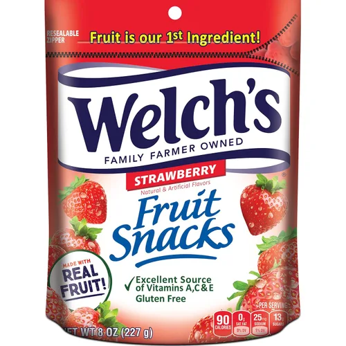 Vista 11 de Welch's Snacks de Fruta, Bayas y Cerezas, Perfectos para Compartir, Bolsa a Granel, 8 oz (Paquete de 1)