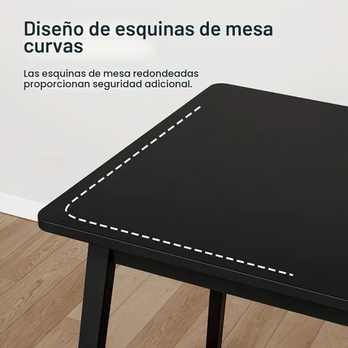 Vista 7 de Mesa de Comedor de Bambú HOOBRO, Mesa de Comedor Cuadrada para 2, Mesa de Cocina de 27.6" para Espacios Pequeños, Mesa de Escribir, Fácil de Montar