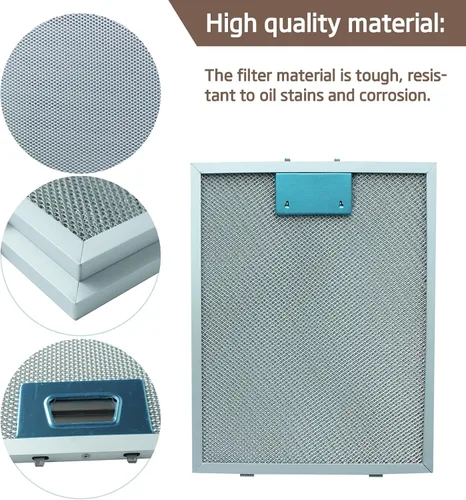 Vista 4 de Universal 12-5/9" x 10-1/5" Campana extractora Filtro de carbón 2 piezas