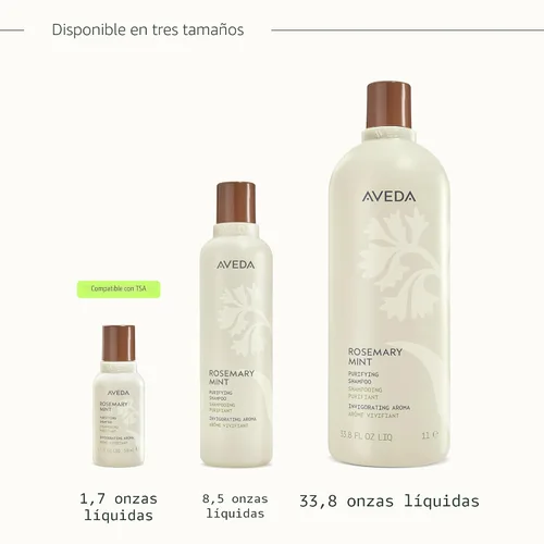 Vista 11 de Aveda Rosemary Mint Purifying Shampoo Clarifying Shampoo Gently Removes Buildup, Adds Shine For Normal to Oily Hair, Fine to Medium Hair Types