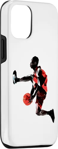 Vista 3 de Funda de baloncesto retro para iPhone 15 con diseño de jugador de baloncesto