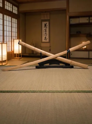 Vista 2 de Espada de madera de bambú para práctica, espada de 40 pulgadas, para entrenamiento de artes marciales, utilería de anime, Bokken ligero para adultos