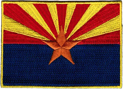 Vista 10 de Parche Bordado de la Bandera del Estado de Minnesota, Emblema MN, Planchado, Versión 2024