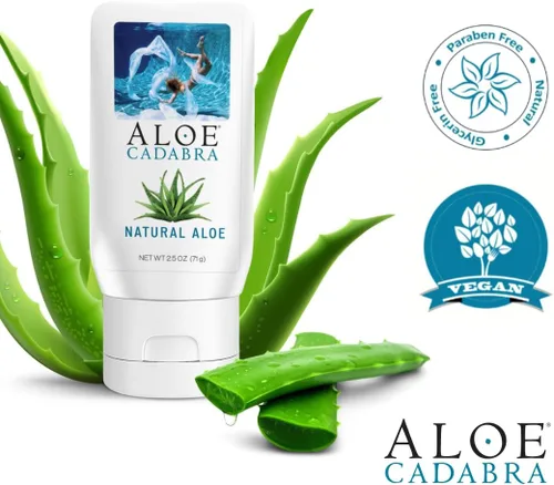 Vista 4 de Aloe Cadabra Lubricante personal natural a base de agua, lubricante de aloe orgánico certificado NSF para hombres, mujeres y parejas, pH equilibrado