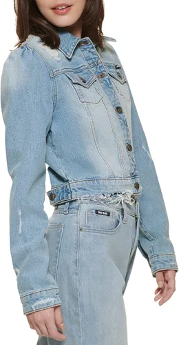 Vista 3 de DKNY Chaqueta de camionero de manga larga para mujer