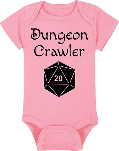 Vista 4 de Dungeon Crawler with Dice - Gaming Baby Onesie - Hat - Blanket - Bib Package Combinations