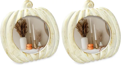 Vista 7 de Isaac Jacobs - Marco de fotos en forma de calabaza de 4 x 4 para decoración de Halloween u otoño, mesa de fotos y exhibición de pared para colgar