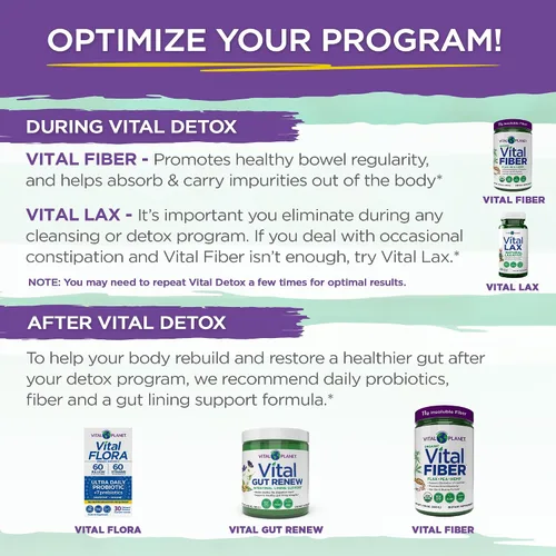 Vista 4 de Vital Planet - Vital Detox con cardo mariano, quercetina, ácido alfa lipoico, colina y hierbas, para gases ocasionales e hinchazón, apoya