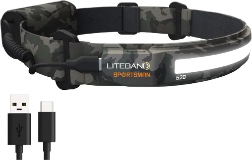 Vista 9 de OPTIMAL VENTURES Linterna Frontal LED Liteband Súper Ligera Flex de 300 Lúmenes, Lámpara de Cabeza Brillante, Linternas Frontales con Pilas AAA