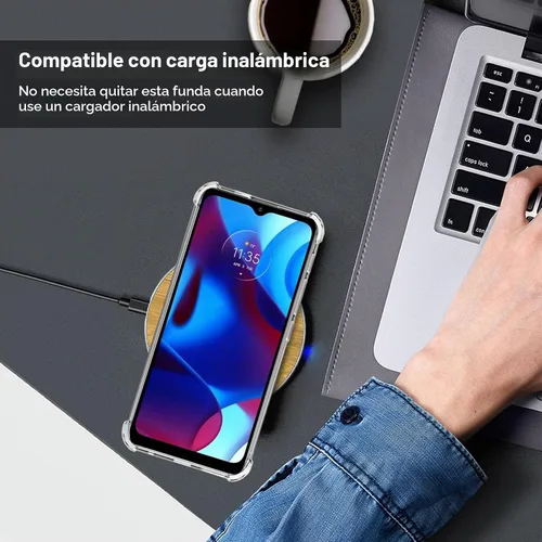 Vista 5 de Funda para Moto G Play 2023: Funda y protector de pantalla para Moto G Pure y protector de pantalla, a prueba de golpes, transparente, delgada