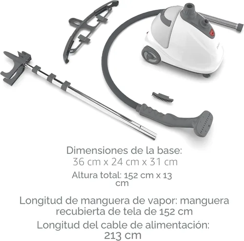 Vista 7 de Pure Enrichment PureSteam XL - Vaporizador de tela de pie – removedor de arrugas profesional que se calienta en 45 segundos; tanque de 1/2 galón