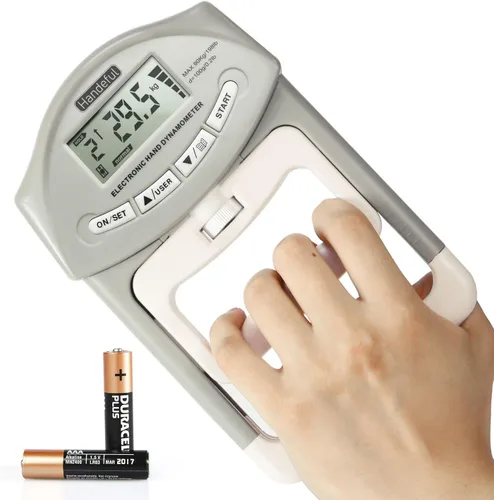 Vista 7 de Handeful Grip Strength Tester, Hand Grip Dynamometer, Electronic Handgrip Testing for Sports Home School Use Negro