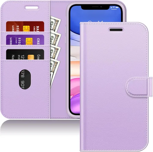 Vista 8 de JETech Funda tipo cartera para iPhone 11 de 6.1 pulgadas, a prueba de golpes, de piel sintética, magnética, con tarjetero y función de soporte, Negro