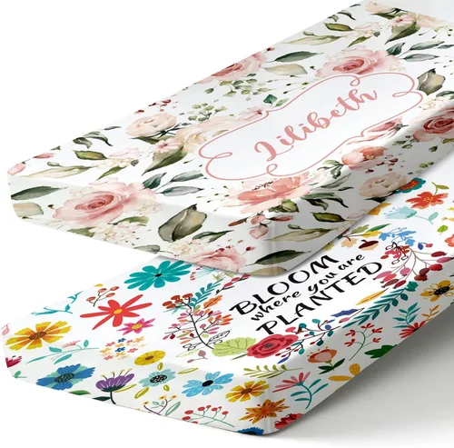 Vista 19 de Sábanas de bebé personalizadas para cuna con nombre, ropa de cama de bebé personalizada de 2 piezas para niños y niñas, sábanas ajustables