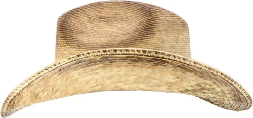 Vista 3 de Trendy Apparel Shop Sombrero de sol vaquero de ala ancha con diseño de trenza UPF 50+ Oscuro 2