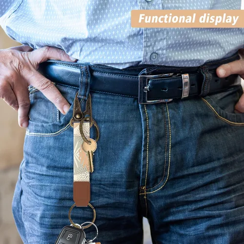 Vista 6 de Maicican Bonito llavero con clip para mujeres y hombres, mosquetón para llaves y cartera con anillos para llavero
