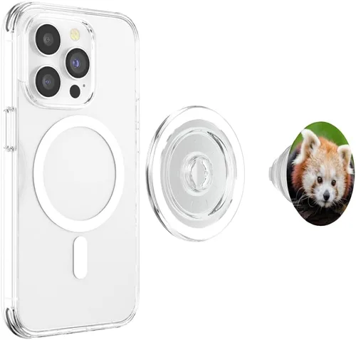 Vista 4 de Oso panda rojo animal raro de China PopSockets MagSafe PopGrip para iPhone