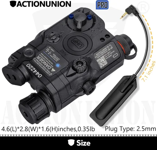 Vista 5 de Airsoft PEQ-15S Pro UHP láser azul visible + láser IR + linterna LED blanca PRO - UHP blue laser, ir laser, and flashlight, with pressure switch