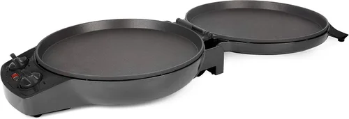 Vista 4 de Courant Máquina de pizza, olla para pizza de 12 pulgadas y máquina de calzone, con control de temporizador y temperatura, horno de pizza de 1440