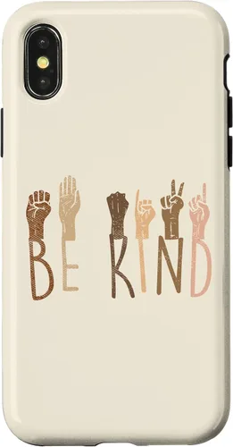Vista 4 de Funda de regalo BLM para iPhone 14 Be Kind Hands Melanina Black African Pride BLM