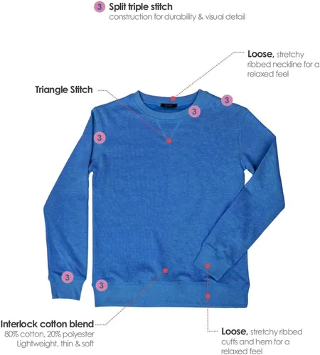 Vista 5 de GIVON Relaxed Fit Crewneck Sweatshirts Women Long Sleeve Sweatshirt Cute Pullover Lightweight Tops