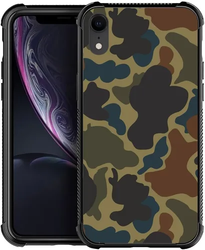 Vista 13 de DJSOK Funda compatible con iPhone XR, H American Eagle Flag con cuatro esquinas, protección a prueba de golpes, TPU suave y patrón de policarbonato