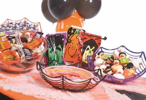 Vista 6 de Spooktacular - Cestas de tela de araña de plástico surtidas, 3 x 11 pulgadas (3 unidades), diseño duradero y llamativo, perfectas para Halloween