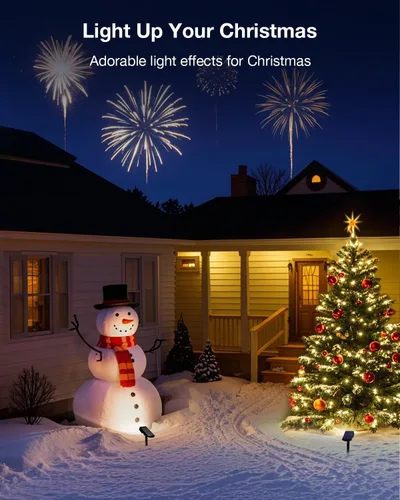 Vista 8 de Foco Solar para Exteriores Impermeable Iluminación LED de Acento para Paisaje para Patio, Árbol, Plantas, Paredes, Sendero, Jardín, Estatuas, Brillo