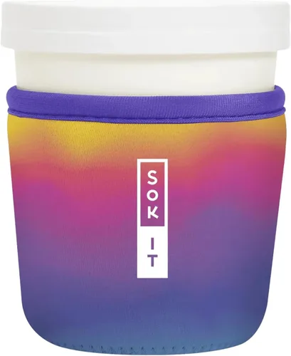 Vista 179 de Sok It IceCreamSok Cubierta de Neopreno Aislante (Floral Abstracto, Pintas de Helado Rectas)