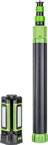 Vista 9 de PowerSmith Luz de trabajo recargable con soporte de 4500 lúmenes, luz de trabajo magnética, construcción de trípode de metal duradero, paneles