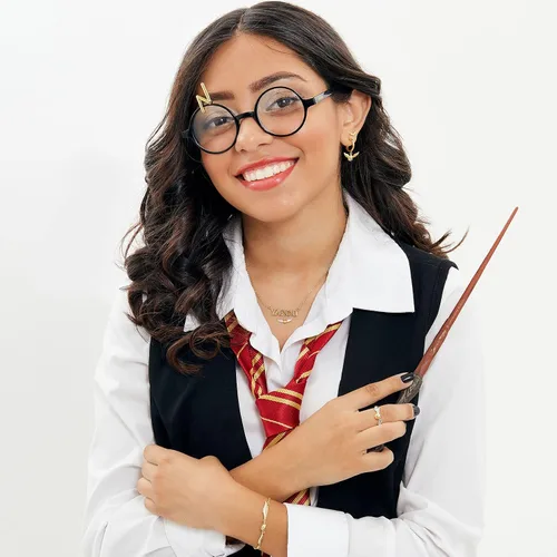 Vista 3 de Harry Potter Anillos dorados para mujer, talla 6, 7, 8, plata y chapado en flash