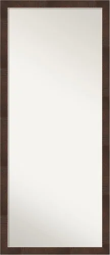 Vista 21 de Amanti Art Espejo de longitud completa no biselado (64.5 x 28.5 pulgadas), marco marrón medio Alta - Espejo de piso, espejo de pared, marrón