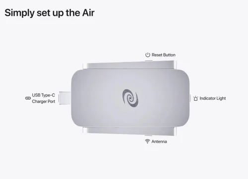 Vista 3 de Deeper Connect Air de Tamaño Bolsillo Inalámbrico Portátil VPN Router de Viaje Wireguard OpenVPN DPN WiFi Router