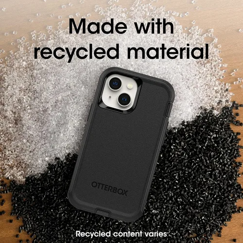 Vista 7 de OtterBox Funda para iPhone 13 mini y iPhone 12 mini Defender Series, color negro, resistente y duradero, con protección de puerto, incluye soporte