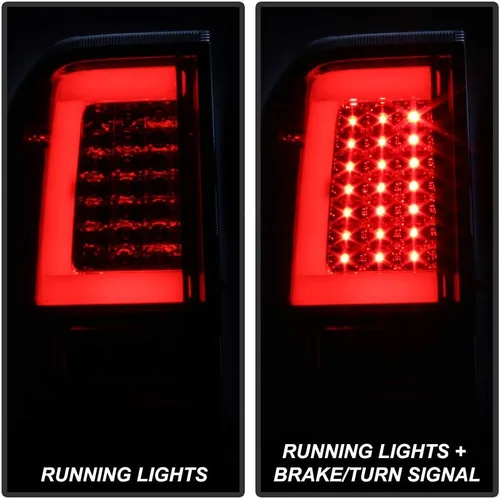 Vista 7 de ACANII - Para Nissan Titan 5.6L de 2004 a 2015, camión [nuevo estilo de tubo de luz LED], juego de luces traseras y luces de freno, set izquierdo +