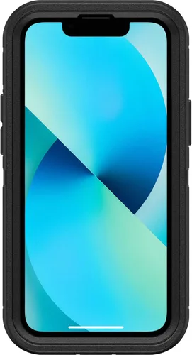 Vista 4 de OtterBox Funda para iPhone 13 mini y iPhone 12 mini Defender Series, color negro, resistente y duradero, con protección de puerto, incluye soporte