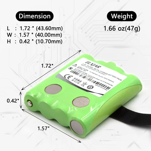 Vista 3 de Coonyard Paquete de 5 baterías de repuesto para radios bidireccionales Midland G223 G225 G226 G227 G300 G300M G500 GXT200 GXT250 GXT255 Motorola
