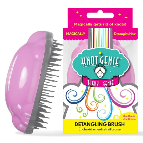 Vista 18 de Knot Genie Teeny - Cepillo desenredante para niños (sueño de aguamarina), cepillo desenredante perfecto para cabello rizado, separa suavemente
