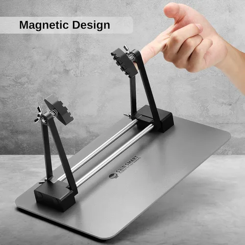 Vista 5 de SainSmart Soporte magnético ajustable para placa de circuito, rotación de 360 grados, mano de ayuda de soldadura para sujetar PCB, desoldar y soldar