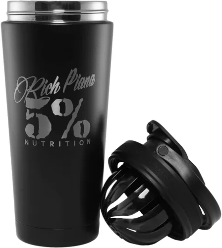 Vista 3 de Rich Piana 5% Nutrition Sports Duffle & Gym Bag Signature "RP" Crown Bag (negro con 2 opciones de color), Maleta + coctelera de hielo + embudo