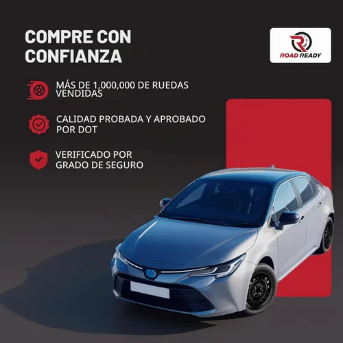 Vista 8 de Toyota Corolla - Agarradera de rueda de acero, 15" 5, rin de acero de 15X6 pulgadas