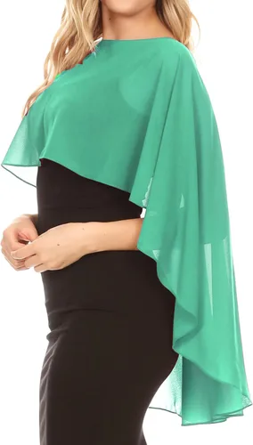 Vista 3 de Sakkas Anya - Capa de gasa suave para mujer, para boda, dama de honor, novia, bolero