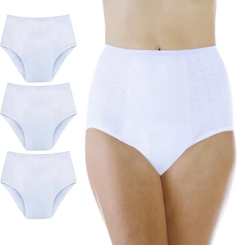 Vista 13 de Paquete de 3 bragas reutilizables de máxima absorción para mujer, color blanco, negro, ciruela SM (se adapta a cadera: 35-37)