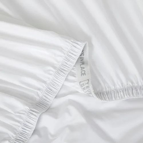 Vista 5 de Linen Closet Juego de sábanas tamaño individual – 100% algodón natural percal, juego de sábanas de cama individual de 3 piezas refrescante