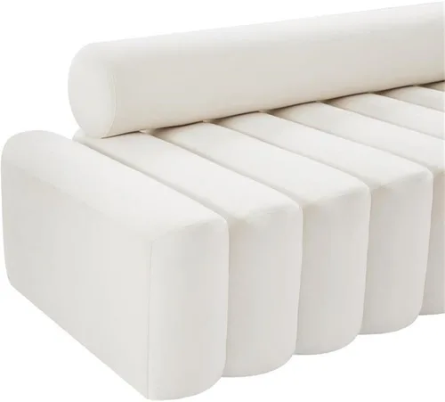 Vista 5 de Pemberly Row Sofá tapizado moderno/contemporáneo de terciopelo crema