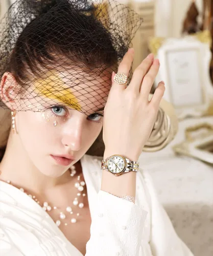 Vista 3 de OUPINKE Reloj automático para mujer, mecánico, cuerda automática, clásico de lujo