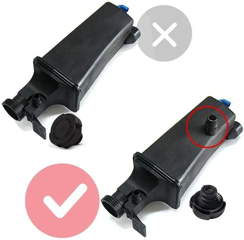 Vista 9 de YHTAUTO Tanque de expansión del depósito de desbordamiento de recuperación de refrigerante del motor W/tapa y sensor presurizados para BMW X3 X5